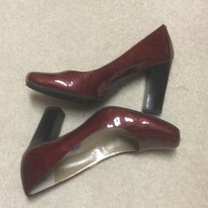 Ruby red sparkly heels